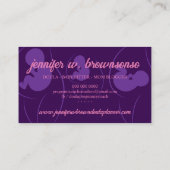 パープルピンクドゥラ誕生妊娠金ゴールドベビー 生まれたばかりの 名刺 (裏面)