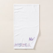 パープルピンクドラゴンズ風呂タオルセットカスタム バスタオルセット (ハンドタオル)