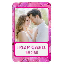 パープルピンクハート共有マイフリース柔軟な写真 マグネット