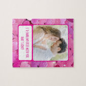 パープルピンクハート共有マイフリース ジグソーパズル (横)