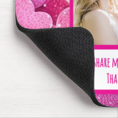 パープルピンクハート共有マイフリース マウスパッド (コーナー)