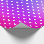 パープルピンクハート結婚誕生日のラップ ラッピングペーパー (角)