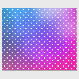 パープルピンクハート結婚誕生日のラップ ラッピングペーパー