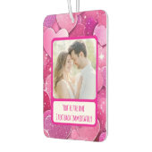 パープルピンクハートI文字すぐに戻る カーエアーフレッシュナー (左)