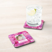 パープルピンクハートI文字すぐに戻る コースター (右側)