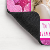 パープルピンクハートI文字すぐに戻る マウスパッド (コーナー)