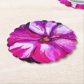 パープルピンクバルサムフラワードリンク ペーパーコースター (アングル)