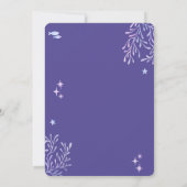 パープルピンクパステルマーメイド誕生日 招待状 (裏面)