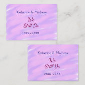 パープルピンクパステル誓の更新記念日ウォーターコ ノートカード (正面/裏面)