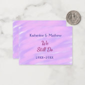 パープルピンクパステル誓の更新記念日ウォーターコ ノートカード (正面/裏面インサイチュ)