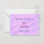 パープルピンクパステル誓の更新記念日ウォーターコ ノートカード (裏面)