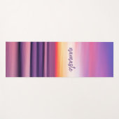 パープルピンクビーチサンセット海ウェーブナマステ ヨガマット (正面(横))