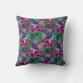 パープルピンクピーコックフローラ クッション (裏面)