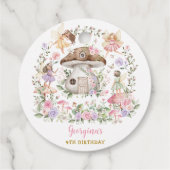 パープルピンクフェアリーフローラガーデン誕生日 フェイバータグ (裏面)