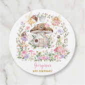 パープルピンクフェアリーフローラガーデン誕生日 フェイバータグ (正面)