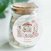 パープルピンクフェアリーフローラガーデン誕生日 フェイバータグ