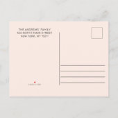 パープルピンクフェイクスパークリーグリッターグラデーション鍵ムービング 案内ポストカード (裏面)