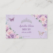 パープルピンクフローラシルバーキンセニェラ披露宴 エンクロージャーカード (裏面)