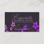 パープルピンクフローラデザイナー名刺 名刺 (裏面)