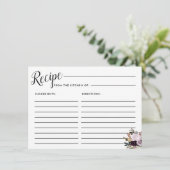 パープルピンクフローラブライダルレシピカード エンクロージャーカード (スタンド正面)