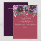 パープルピンクフローラプログラムメニュー詳細テンプレート (正面/裏面)