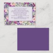 パープルピンクフローラ小さな女の子赤ちゃんシャワーブック エンクロージャーカード (正面/裏面)