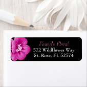 パープルピンクフローラ差出人住所ラベル ラベル (インサイチュ)
