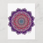 パープルピンクフローラ曼荼羅 ポストカード (正面)