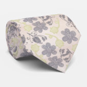 パープルピンクフローラ植物緑のネクタイ ネクタイ (ロール)