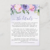 パープルピンクフローラ結婚ズ エンクロージャーカード (正面)