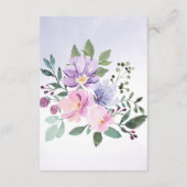 パープルピンクフローラ結婚ズ エンクロージャーカード (裏面)