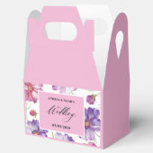 パープルピンクフローラ結婚ズ フェイバーボックス (オープン)