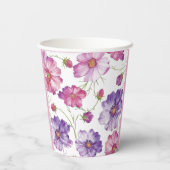 パープルピンクフローラ結婚ズ 紙コップ (裏面)