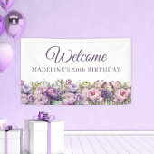 パープルピンクフローラ50th誕生日へようこそ 横断幕