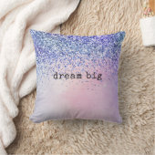 パープルピンクブルーグラデーショングリッター クッション (ブランケット)