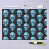 パープルピンクブルースカルブラックハロウィーン 薄葉紙 (クラフト)