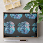 パープルピンクブルースカルブラックハロウィーン 薄葉紙 (ギフト)