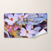 パープルピンクブルービューティフルフローラ ハンドタオル (ハンドタオル)