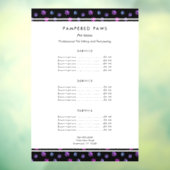 パープルピンクブループロフェッショナルペットサロンサービス ウィンドウサイン (シート3)