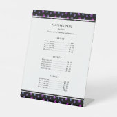 パープルピンクブループロフェッショナルペットサロンサービス 台座サイン (正面)