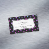 パープルピンクブルーポープリントズプロフェッショナルペットサロン マグネット名刺 (インサイチュ)