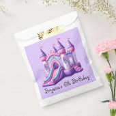 パープルピンクプリンセスキャッスルバウンスハウスパーティー フェイバーバッグ (封をした状態)