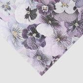 パープルピンクホワイトパンジーヴィンテージスケッチ 薄葉紙 (詳細)