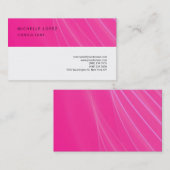 パープルピンクホワイトプレーンエレガントプロフェッショナル 名刺 (正面/裏面)