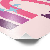 パープルピンクボヘミアンレインボーパーソナライズされたママ フォトプリント            (角)