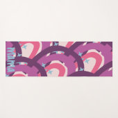 パープルピンクボヘミアンレインボーパーソナライズされたママ ヨガマット (正面(横))