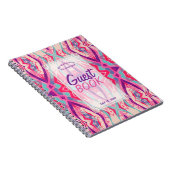 パープルピンクボホアステカトライバルゲストブック ノートブック (右側)