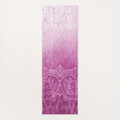 パープルピンクマンダラ瞑想 ヨガマット (裏面)