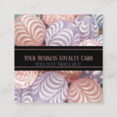 パープルピンクマーブルジェネリックビジネスロイヤリティパンチ 予約カード (正面)