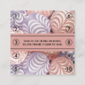 パープルピンクマーブルジェネリックビジネスロイヤリティパンチ 予約カード (裏面)